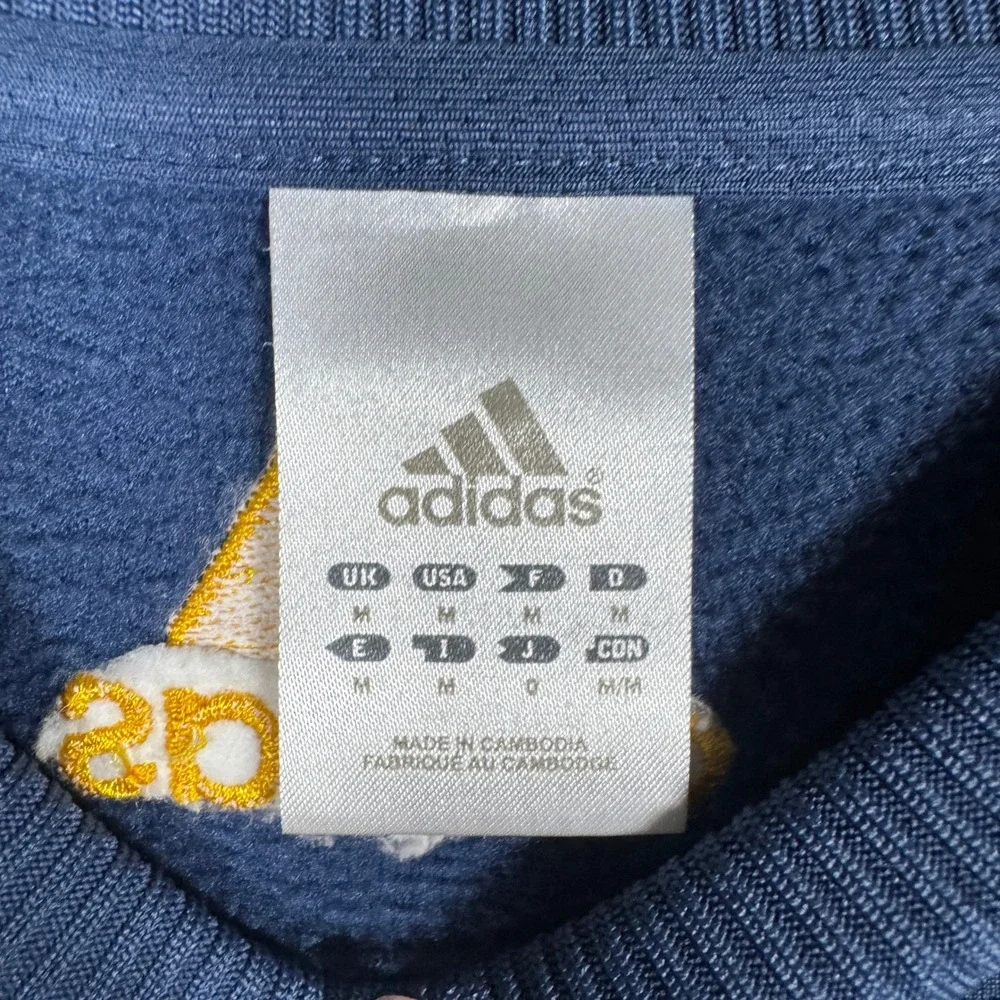 Adidas LA Galaxy MLS Mens Blue Training Pullover Sweatshirt Medium Y2K 2000s